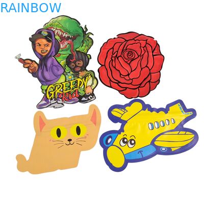 অনিয়মিত পুনরায় সিলযোগ্য 3.5 গ্রাম শিশু প্রতিরোধী মাইলার ব্যাগ ডিজিটাল প্রিন্ট পিইটি জিপলক প্যাকেজিং ভোজ্য গামি কুকিজের জন্য