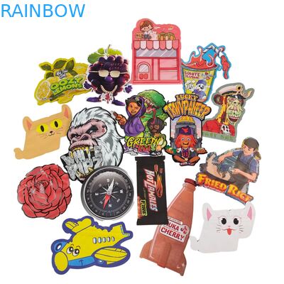 অনিয়মিত পুনরায় সিলযোগ্য 3.5 গ্রাম শিশু প্রতিরোধী মাইলার ব্যাগ ডিজিটাল প্রিন্ট পিইটি জিপলক প্যাকেজিং ভোজ্য গামি কুকিজের জন্য