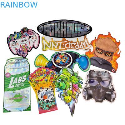 খাদ্য গ্রেড ডয়প্যাক ডাই কাট ক্যালি ৩.৫ গ্রাম ৭ গ্রাম ১৪ গ্রাম ২৮ গ্রাম সুগার কুকি মylar ব্যাগ চকচকে/অনুজ্জ্বল গন্ধরোধী জিপলক ব্যাগ