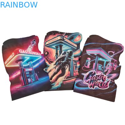 অনিয়মিত আকৃতির ডাই কাট মাইলার ব্যাগ কুকি গাম্বির জন্যধূমপান পিইটি প্লাস্টিকের ব্যাগ