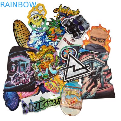 কাস্টমাইজড লোগো 3.5g 7g 14g পুনরায় সিলযোগ্য পিই প্লাস্টিকের ফুড সিল প্যাকেজিং জিপ লক ফয়েল পকেট শিশু গন্ধ প্রতিরোধী হার্ব গামি মাইলার ব্যাগ