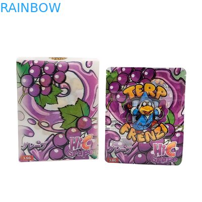 3.5g স্ন্যাক প্যাকেজিংয়ের জন্য কাস্টম চাইল্ডপ্রুফ মাইলার ব্যাগ