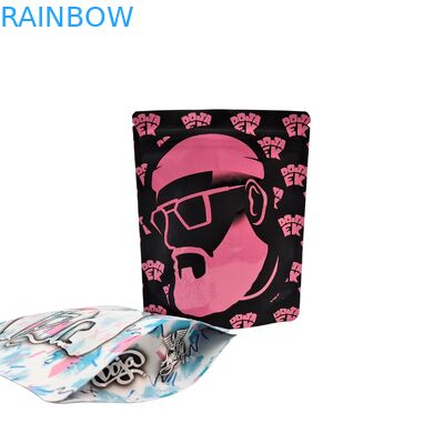 কাস্টম মুদ্রিত 3.5g-28g পুনরায় বন্ধযোগ্য গন্ধ প্রতিরোধী মাইলার ফুড ব্যাগ