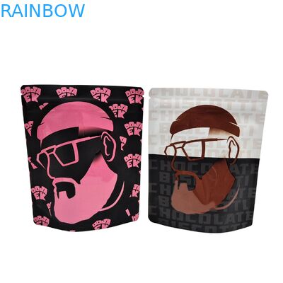 পুনরায় ব্যবহারযোগ্য তাপ সীল 3.5g 1oz মাইলার জিপার ব্যাগ স্ট্যান্ড আপ অ্যালুমিনিয়াম ফয়েল গন্ধ প্রতিরোধী ক্যালি খাদ্য সঞ্চয়স্থান মাইলার ব্যাগ কাস্টম মুদ্রিত