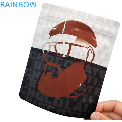 পুনরায় ব্যবহারযোগ্য তাপ সীল 3.5g 1oz মাইলার জিপার ব্যাগ স্ট্যান্ড আপ অ্যালুমিনিয়াম ফয়েল গন্ধ প্রতিরোধী ক্যালি খাদ্য সঞ্চয়স্থান মাইলার ব্যাগ কাস্টম মুদ্রিত