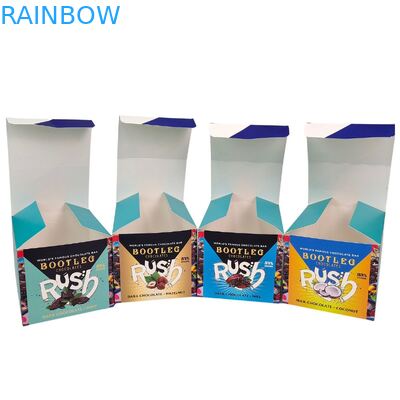 Recyclable Paper Cardboard Display Box for Chocolate Bar Packing Nutrition bar Display Box and Back Seal Bag