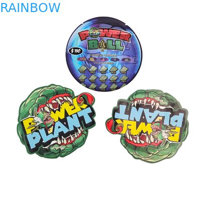 কাস্টম বিশেষ আকৃতির মylar জিপার ব্যাগ ৩.৫ গ্রাম ৭ গ্রাম ১৪ গ্রাম গন্ধ নিরোধক পুনরায় সিলযোগ্য হলোগ্রাফিক খাদ্য গ্রেড প্যাকেজিং