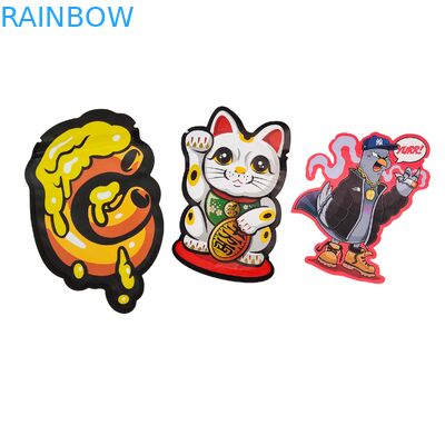 3 দিক সিল চাইল্ড-রেসিস্ট্যান্ট হলোগ্রাফিক মাইলার ব্যাগ অ্যালুমিনিয়াম ফয়েল স্ন্যাক প্যাকেজিং ব্যাগ