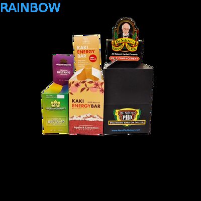 খুচরা কাউন্টার ডিসপ্লের জন্য 350 গ্রাম পেপারবোর্ড সহ ব্যক্তিগতকৃত ভাঁজযোগ্য ক্রাফ্ট পেপার বক্স