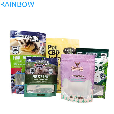 আর্দ্রতা প্রতিরোধী প্যাকেজিংয়ের জন্য গ্র্যাভিউর প্রিন্টিং সহ কাস্টম মুদ্রিত উচ্চ বাধা পেট ফুড পাউচ