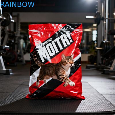 কাস্টম বায়োডেগ্রেডেবল পশু খাদ্য প্যাকেজিং মাইলার ব্যাগস সাইড গ্যাসেট প্যাকেট কুকুর বিড়াল পোষা প্রাণী খাদ্য জিপার ব্যাগ সঙ্গে ভালভ