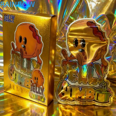 স্ন্যাক প্যাকেজিংয়ের জন্য কাস্টম মুদ্রিত 3.5 গ্রাম পুনরায় বন্ধযোগ্য মাইলার ব্যাগ স্ট্যান্ড আপ পকেট