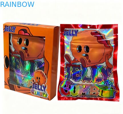 স্ন্যাক প্যাকেজিংয়ের জন্য কাস্টম মুদ্রিত 3.5 গ্রাম পুনরায় বন্ধযোগ্য মাইলার ব্যাগ স্ট্যান্ড আপ পকেট