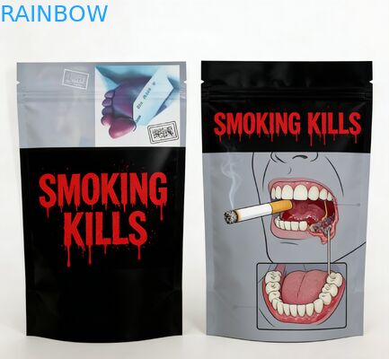 কাস্টম মুদ্রিত ফুড গ্রেড গন্ধ প্রতিরোধী মাইলার জিপলক ব্যাগ স্ন্যাক প্যাকেজিং জন্য স্ট্যান্ড আপ পকেট