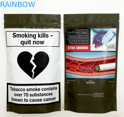 কাস্টম মুদ্রিত ফুড গ্রেড গন্ধ প্রতিরোধী মাইলার জিপলক ব্যাগ স্ন্যাক প্যাকেজিং জন্য স্ট্যান্ড আপ পকেট