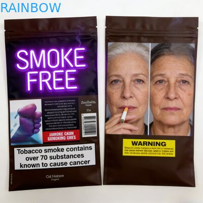 পুনরায় সিলযোগ্য ৩ পাশের সিল ২৫ গ্রাম ৩০ গ্রাম ৪০ গ্রাম ৫০ গ্রাম ১০০ গ্রাম ধূমপানের পাতার সিগারেটের ব্যাগ রোলিং তামাকের পাউচ এবং জিপার