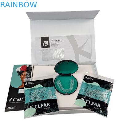 কাস্টম লাক্সারি ম্যাগনেটিক ডেন্টাল ব্রেসেস কিট বক্স, 350 গ্রাম পুরুত্ব সহ অর্থোডন্টিক অ্যালাইনার প্যাকেজিং বক্স