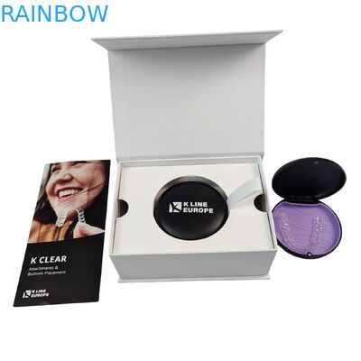 কাস্টমাইজড লোগো ডেন্টাল ব্রেসেস কিট বক্স অর্থোডন্টিক অ্যালাইনার প্যাকেজিং বক্স উইথ পেপার ইনসার্ট দাঁত অ্যালাইনার প্যাকেজিং বক্স