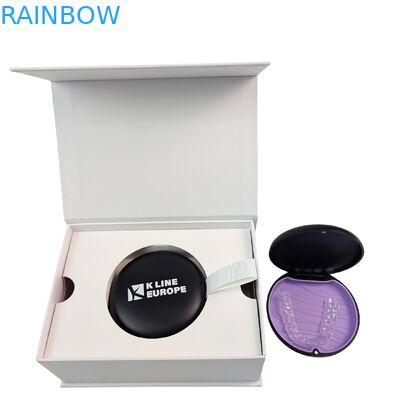 কাস্টম লোগো রিসাইকেলযোগ্য অর্থোডন্টিক বক্স, ডেন্টাল প্যাকেজিংয়ের জন্য ম্যাগনেটিক ক্লিয়ার সহ