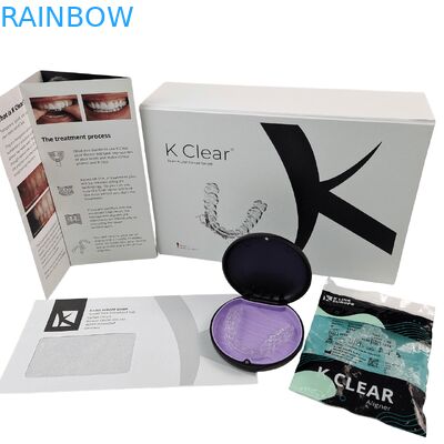 কাস্টম লোগো রিসাইকেলযোগ্য অর্থোডন্টিক বক্স, ডেন্টাল প্যাকেজিংয়ের জন্য ম্যাগনেটিক ক্লিয়ার সহ