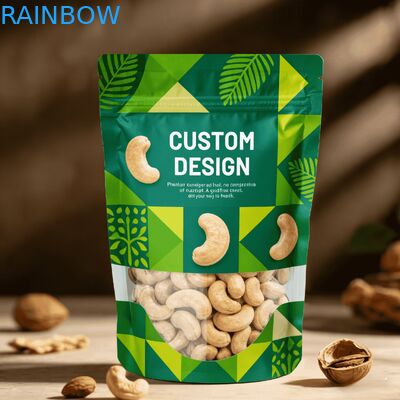 উচ্চ মানের কাস্টম ডিজিটাল প্রিন্টিং তাপ সীল সঙ্গে পুনর্ব্যবহৃত প্লাস্টিক খাদ্য প্যাকেজিং ব্যাগ স্ট্যান্ড আপ পকেট