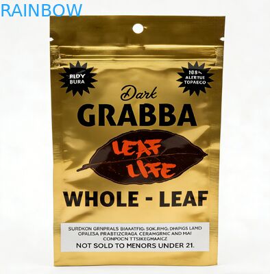 কাস্টম মুদ্রিত ফুড গ্রেড শিশু প্রতিরোধী থ্রি সাইড সিল মাইলার জিপলক পকেট