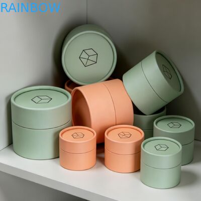 পরিবেশ বান্ধব বায়োডেগ্রেডেবল কাস্টমাইজযোগ্য সিলিন্ডার প্যাকেজিং টিউব এবং খাদ্য-গ্রেড নিরাপদ প্রসাধনী এবং সুগন্ধি প্যাকেজিং জন্য কাগজ বাক্স