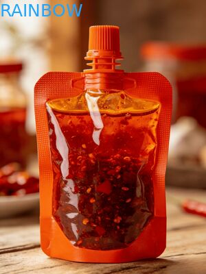 লিকপ্রুফ স্পাউট পাউচ150ml 200ml 300ml Doypack ফুড গ্রেড চিলি সস জেলি জুস বেবি ফুড ব্যাগ স্ট্যান্ড আপ স্পাউট পাউচ