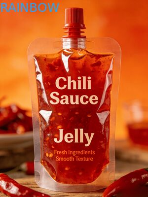 লিকপ্রুফ স্পাউট পাউচ150ml 200ml 300ml Doypack ফুড গ্রেড চিলি সস জেলি জুস বেবি ফুড ব্যাগ স্ট্যান্ড আপ স্পাউট পাউচ