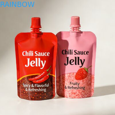 বেবি জুস এবং পিউরি প্যাকেজিংয়ের জন্য 30 মিলি কাস্টম মুদ্রিত ফুড গ্রেড স্পাউট প্যাকেট