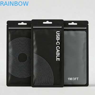 কাস্টম প্রিন্টিং পুনর্ব্যবহারযোগ্য পিভিসি প্লাস্টিক ম্যাট পুনরায় বন্ধযোগ্য প্যাকেজিং ব্যাগ তিন পাশের সিল সহ