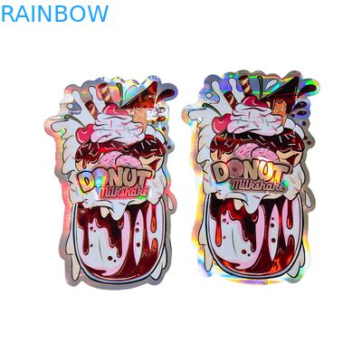 পুনরায় বন্ধযোগ্য জিপার সহ কাস্টম হোলোগ্রাফিক মাইলার ব্যাগ - গন্ধ প্রতিরোধী, খাদ্য গ্রেড উপাদান, এবং স্ন্যাক প্যাকেজিংয়ের জন্য কাস্টমাইজযোগ্য নকশা