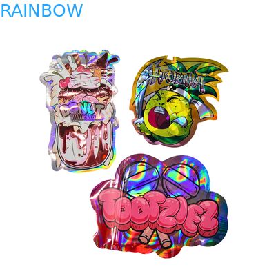 পাইকারি কাস্টম মুদ্রিত বিশেষ আকৃতির গাম্মি ফুলের ব্যাগ 3.5 7g স্ট্যান্ড আপ শিশু প্রুফ পকেট লোগো সহ