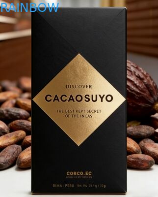 চকলেট বার প্যাকেজিংয়ের জন্য স্বনির্ধারিত বায়োডেগ্রেডেবল ফুড গ্রেড ক্রাফ্ট পেপার বক্স সহ ক্লিয়ার উইন্ডো