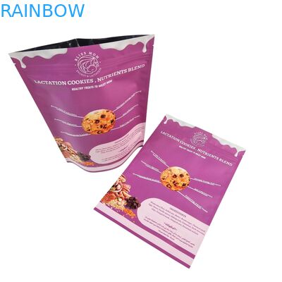 তাপ সীল গুণমানের নিশ্চয়তা আর্দ্রতা প্রমাণ কাস্টমাইজড আকার স্ট্যান্ড আপ পকেট পুনরায় বন্ধযোগ্য খাদ্য ব্যাগ