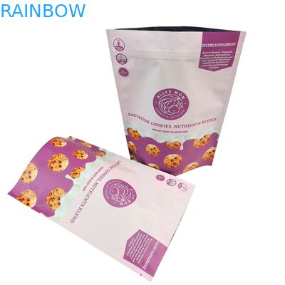তাপ সীল গুণমানের নিশ্চয়তা আর্দ্রতা প্রমাণ কাস্টমাইজড আকার স্ট্যান্ড আপ পকেট পুনরায় বন্ধযোগ্য খাদ্য ব্যাগ