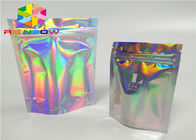 প্রিন্টিং জিমার প্লাস্টিক ম্ললার ফয়েল ziplock প্যাকেজিং হোলোগ্রাম লজার holographic স্ট্যান্ড আপ উপহার / বোতল জন্য জিপ থলি ব্যাগ
