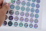 হলোগ্রাফিক 60মিক সজ্জাসংক্রান্ত স্টিকার আঠালো লেবেলগুলি ইউভি সিওয়াইএমকে