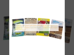 কাস্টম ডিজাইন স্ব-সিলিং আর্দ্রতা-প্রমাণ তাপ-সিলড জিপার স্বচ্ছ সামনের অ্যালুমিনিয়াম ফয়েল ব্যাক মাইলার প্লাস্টিকের ব্যাগ চিনি জন্য