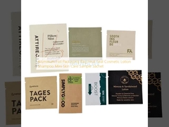 অ্যালুমিনিয়াম ফয়েল প্যাকেজিং ব্যাগ তাপ সীল কসমেটিক লশুন শ্যাম্পু মিনি স্কিন কেয়ার নমুনা প্যাকেট