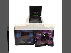 ডিসপেনসার বক্স মাইলার ব্যাগ গ্লাসযুক্ত কাউন্টার পেপার ডিসপ্লে বক্স গাম্মি এনার্জি পাউডার ক্যাপসুল মেডিসিন ট্যাবলেটগুলির জন্য লাইন বন্ধের সাথে