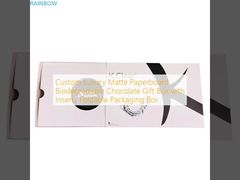 কাস্টম বিলাসবহুল ম্যাট কার্ডবোর্ড বায়োডেগ্রেডেবল চকলেট উপহার বাক্স ইনসেট সহ ভাঁজযোগ্য প্যাকেজিং বাক্স