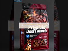 জিপার সহ কাস্টম পুনরায় সিলযোগ্য স্ট্যান্ড আপ পোষা প্রাণী খাদ্য প্যাকেজিং ব্যাগ