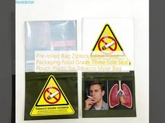 প্রি-রোলড ব্যাগ জিপলক খাদ্যযোগ্য খাদ্য প্যাকেজিং খাদ্য গ্রেড থ্রি সাইড সিল पाउच তামাকের জন্য প্লাস্টিক মylar ব্যাগ