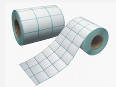 হোয়াইট আয়তক্ষেত্র কাগজ আঠালো স্টিকার লেবেল রোল অ মুদ্রিত