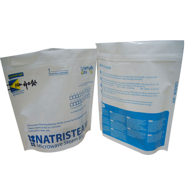 মাইক্রোওয়েভ ফুড স্ট্যান্ড আপ পকেট, পরিষ্কার উচ্চ তাপমাত্রা রিটর্ট পকেট