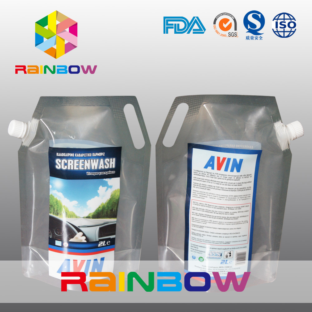 সিলভার স্ট্যান্ড স্পাউড পাউচ হ্যান্ডেল / ল্যাবল সঙ্গে সম্পূর্ণ মুদ্রিত