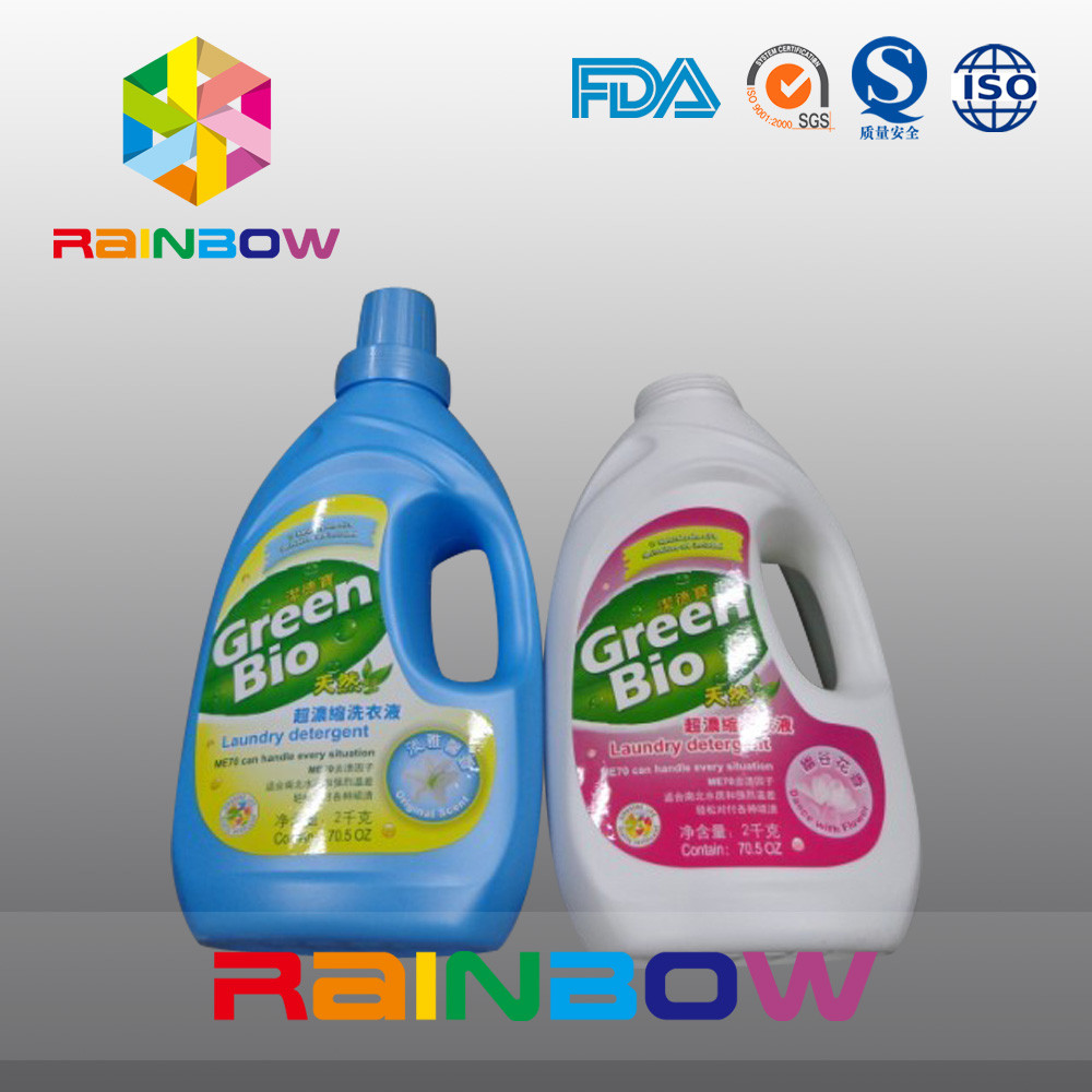 প্লাস্টিক বোতল জন্য জলরোধী স্টিকার, তরল ডিটারজেন্ট বোতল জন্য স্বয়ং আঠালো আস্তিন লেবেল