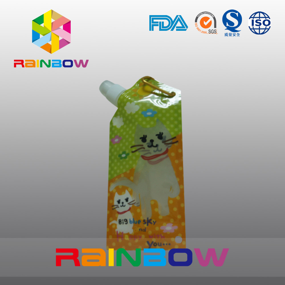 বিশেষ প্রকার জুস / পানীয় প্যাকেজিং সাইড Gusset মেটাল রিং সঙ্গে পেষণকারী