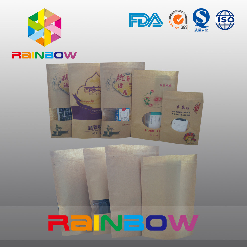 কাস্টম মুদ্রণ কাগজ স্ন্যাক ব্যাগ প্যাকেজিং, Ziplock সঙ্গে খাদ্য গ্রেড স্ন্যাক Doupack